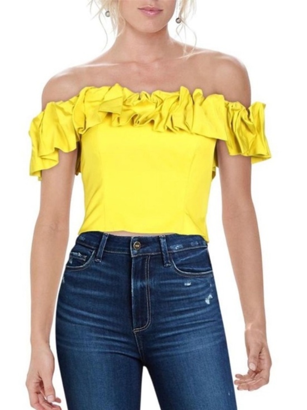 Flor et.al Hughes Women’s Ruffled Off The Shoulder Top Size Large